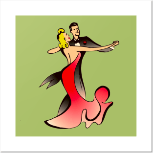 Elegant Dancers Posters and Art